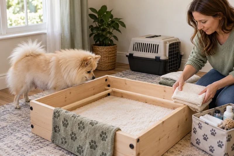 Pomeranian için sakin bir doğum alanının hazırlanması